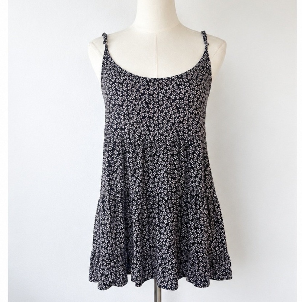 Brandy Melville Top Women Babydoll Coquette OS Floral Indie Flowy Coquette
